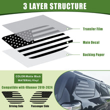Load image into Gallery viewer, Rear Window Decals for 2010-2024 Toyota 4Runner US Flag Sticker