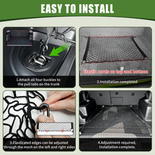Load image into Gallery viewer, Trunk Cargo Net for 2010-2024 Toyota 4Runner 2 Row Model Only, Trunk Organizer Luggage Net Anti-Slip Rear Mesh Cargo Netting for 4 Runner SUV Accessories (Floor Style)