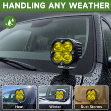 Load image into Gallery viewer, 3.5 Inch Offroad Lights for 2010-2024 Toyota 4Runner 2PCS LED Pod Lights Off Road Driving Lights with Wiring Harness and Mount Bracket for 4 Runner SUV Exterior Accessories(3.5" Amber Beam)