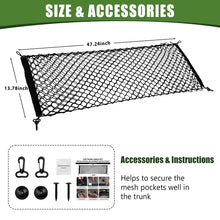 Load image into Gallery viewer, Trunk Cargo Net for 2010-2024 Toyota 4Runner 2 Row Model Only, Trunk Organizer Net Anti-Slip Rear Mesh Cargo Netting for 4 Runner SUV Accessories(Envelope Style)