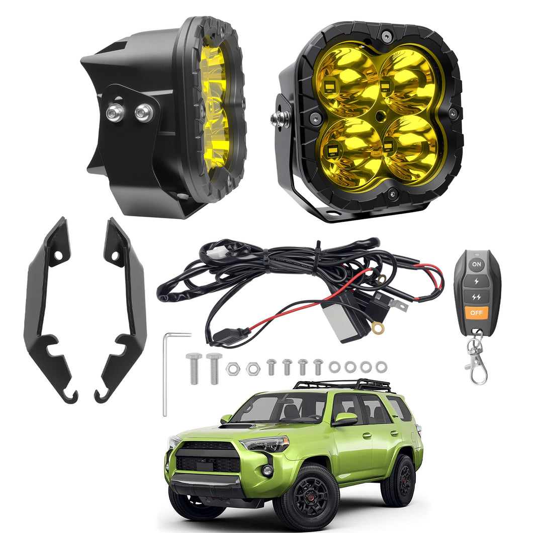 5 Inch Offroad Lights for 2010-2024 Toyota 4Runner 2PCS LED Pod Lights Off Road Driving Lights with Wiring Harness and Mount Bracket for 4 Runner SUV Exterior Accessories(5