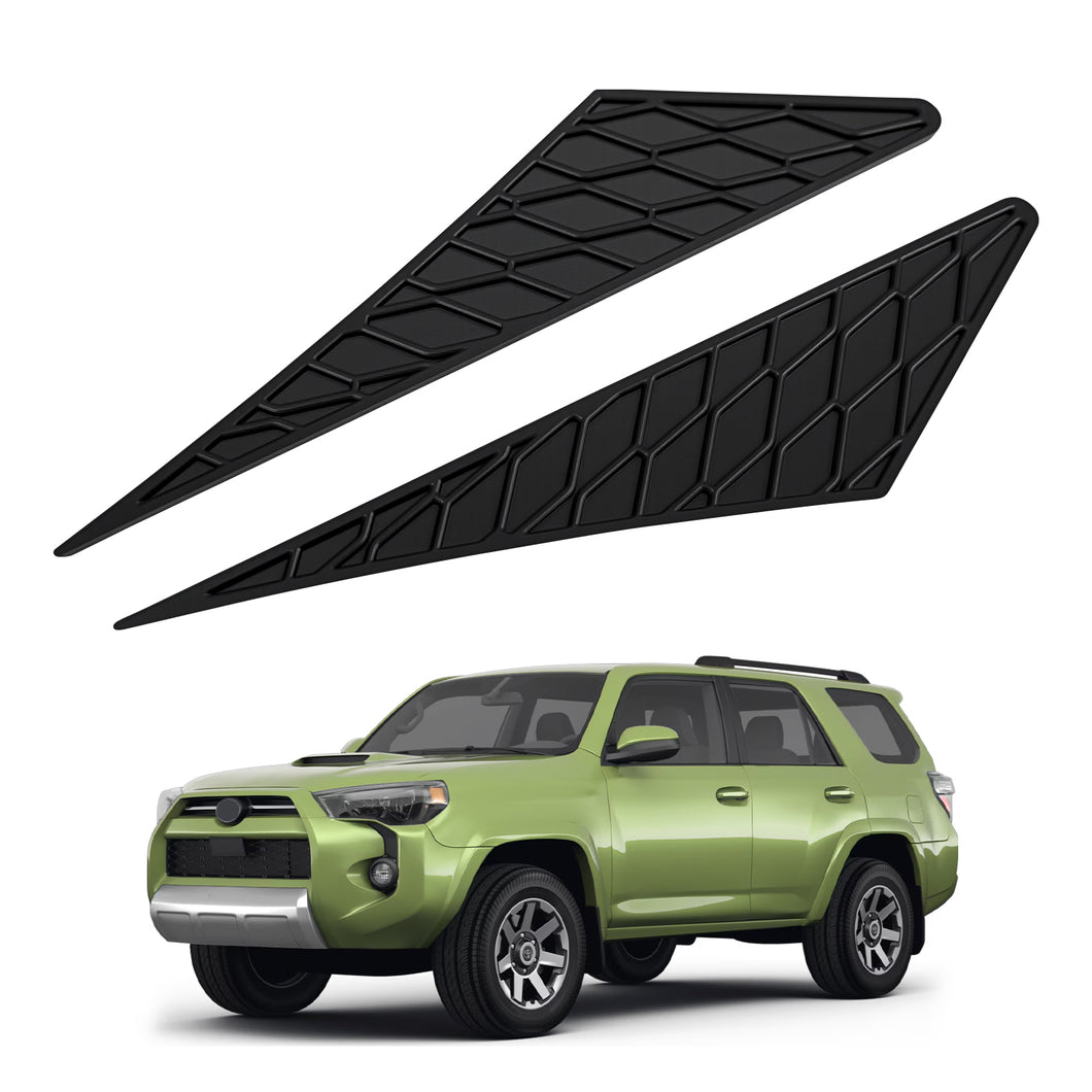 Front Fog Light Decals for 2014-2024 Toyota 4Runner Accessories Front Bumper Grill Trim Covers Stickers for 4 Runner Exterior Accessories Black 2PCS