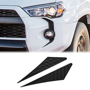 Front Fog Light Decals for 2014-2024 Toyota 4Runner Accessories Front Bumper Grill Trim Covers Stickers for 4 Runner Exterior Accessories Black 2PCS