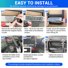 Load image into Gallery viewer, Roof Rack Ladder No Drilling Magnetic Fits for 2010-2024 Toyota 4Runner C-Pillar Rear Window Roof Access Ladder Compatible with 4Runner Accessories Paint-Friendly
