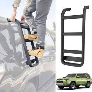 Roof Rack Ladder No Drilling Magnetic Fits for 2010-2024 Toyota 4Runner C-Pillar Rear Window Roof Access Ladder Compatible with 4Runner Accessories Paint-Friendly