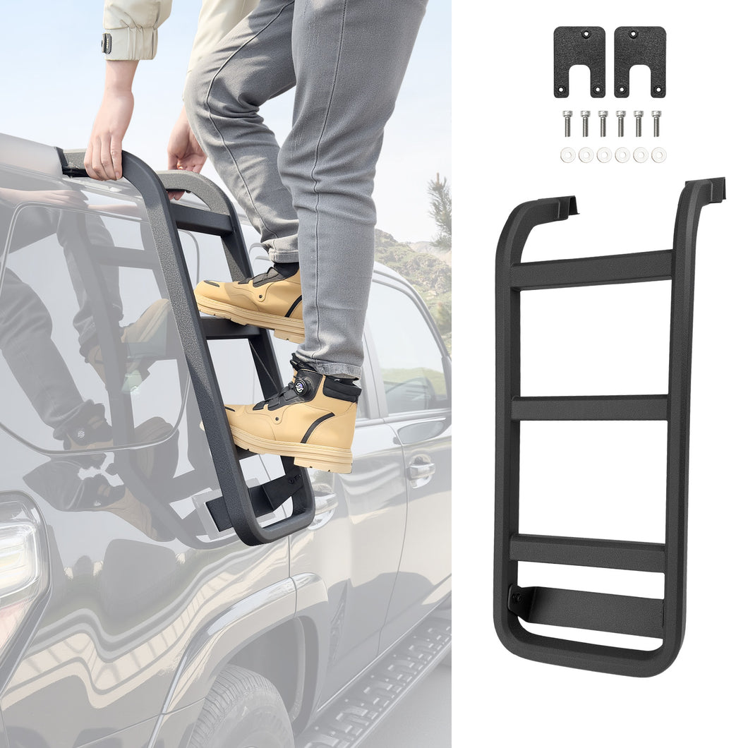 Roof Rack Ladder No Drilling Magnetic Fits for 2010-2024 Toyota 4Runner C-Pillar Rear Window Roof Access Ladder Compatible with 4Runner Accessories Paint-Friendly