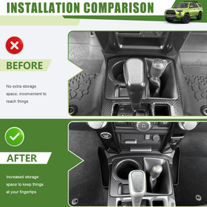 Center Console Organizer for 2010-2024 Toyota 4Runner Gear Shift Side Tray Storage Box for 4 Runner Interior Accessories