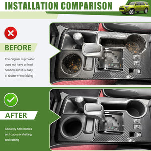 Upgrade Cup Holder Inserts for 2014-2024 Toyota 4Runner Center Console Cupholder Coaster Liner Replaces Mat