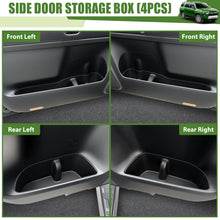 Load image into Gallery viewer, Door Side Cup Holder Inserts for 2010-2024 Toyota 4Runner Soft Front &amp; Rear Side Door Storage Box Car Side Organizer Inserts Pocket for 4 Runner Interior Accessories

