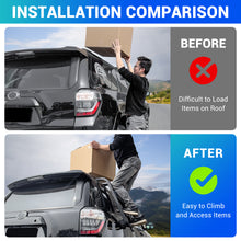 Load image into Gallery viewer, Roof Rack Ladder No Drilling Magnetic Fits for 2010-2024 Toyota 4Runner C-Pillar Rear Window Roof Access Ladder Compatible with 4Runner Accessories Paint-Friendly
