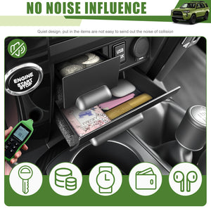 Center Console Storage Drawer for 2014-2024 Toyota 4Runner Drawers Inserts Cubby Box Organizer Tray for 4 Runner Interior Accessories