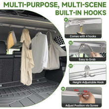 Load image into Gallery viewer, Clothes Hanger Bar for 2010-2024 Toyota 4Runner Trunk Organizer Car Clothing Rack, No Drilling Metal Travel Cloth Hanging Rod for 10-24 4Runner cargo Storage Accessories
