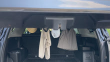 Load and play video in Gallery viewer, Clothes Hanger Bar for 2010-2024 Toyota 4Runner Trunk Organizer Car Clothing Rack, No Drilling Metal Travel Cloth Hanging Rod for 10-24 4Runner cargo Storage Accessories
